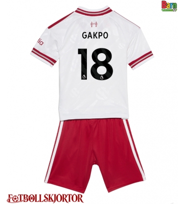 Liverpool Cody Gakpo #18 Borta Kläder Barn 2026-27 Kortärmad (+ Korta byxor)